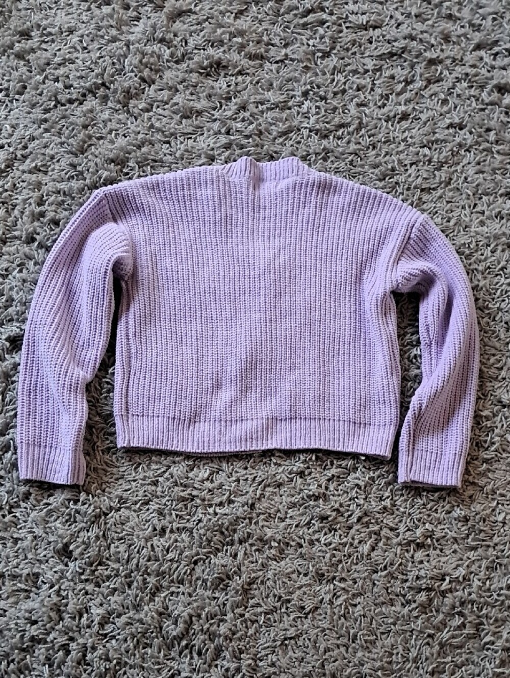 DKNY Lavender Ribbed Button Cardigan - Picture 3 of 4